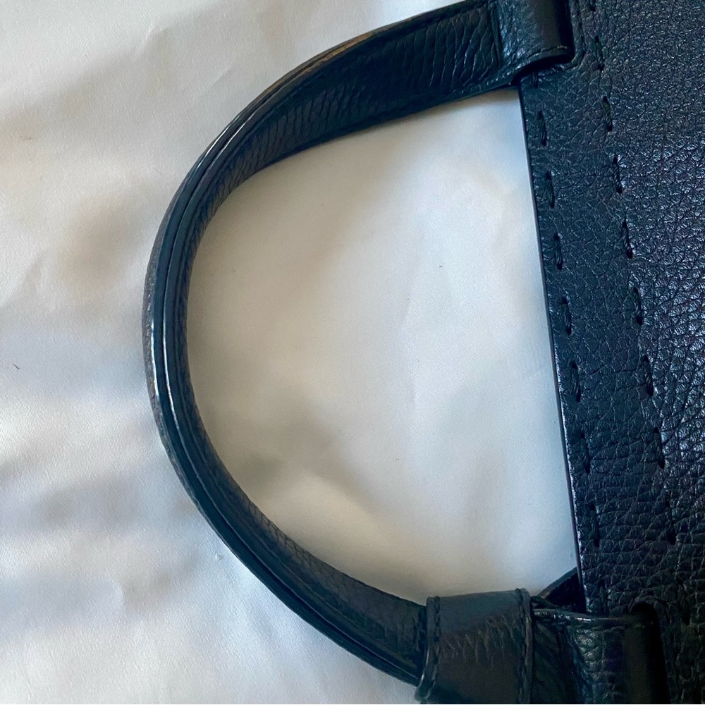 GUCCI GG MARMONT LEATHER TOP HANDLE BAG 421890 BLACK - Picture 10 of 15